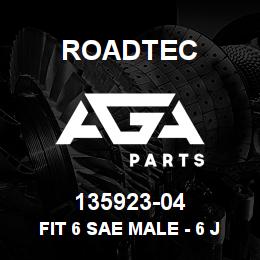 135923-04 Roadtec FIT 6 SAE MALE - 6 JIC FEM SW.STR | AGA Parts