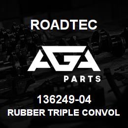 136249-04 Roadtec RUBBER TRIPLE CONVOLUTE HUMP HOSE | AGA Parts