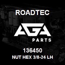 136450 Roadtec NUT HEX 3/8-24 LH | AGA Parts