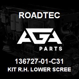 136727-01-C31 Roadtec KIT R.H. LOWER SCREED EXTENSION | AGA Parts