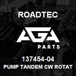 137454-04 Roadtec PUMP TANDEM CW ROTATION 1.27 CID | AGA Parts