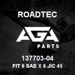 137703-04 Roadtec FIT 6 SAE X 6 JIC 45 ELBOW | AGA Parts