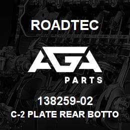 138259-02 Roadtec C-2 PLATE REAR BOTTOM PLATE #5 | AGA Parts