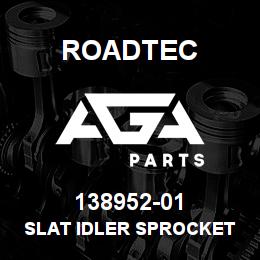 138952-01 Roadtec SLAT IDLER SPROCKET (W/BEARING) 138952-01F AVAILABLE AS ALTE | AGA Parts