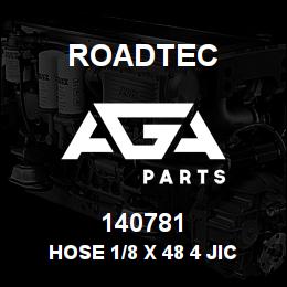 140781 Roadtec HOSE 1/8 X 48 4 JIC FEM. EA. END | AGA Parts