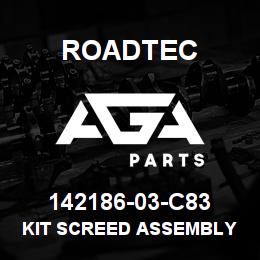 142186-03-C83 Roadtec KIT SCREED ASSEMBLY STRAIGHT L.H. | AGA Parts