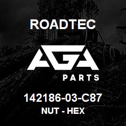 142186-03-C87 Roadtec NUT - HEX | AGA Parts