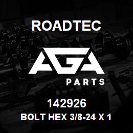 142926 Roadtec BOLT HEX 3/8-24 X 1 GD.8 | AGA Parts