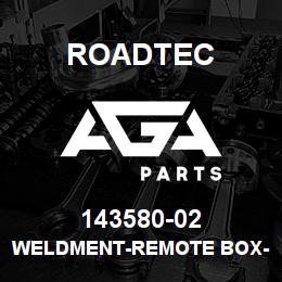 143580-02 Roadtec WELDMENT-REMOTE BOX-SCREEDS | AGA Parts