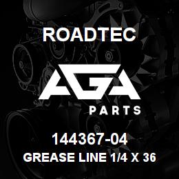 144367-04 Roadtec GREASE LINE 1/4 X 36" FLEX | AGA Parts