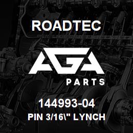 144993-04 Roadtec PIN 3/16" LYNCH | AGA Parts