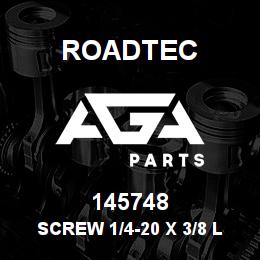 145748 Roadtec SCREW 1/4-20 X 3/8 LOW SOC.HD. | AGA Parts
