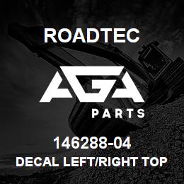 146288-04 Roadtec DECAL LEFT/RIGHT TOPCON AND MOBA | AGA Parts