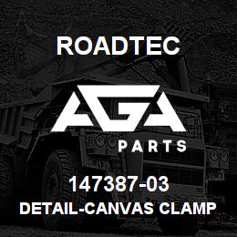 147387-03 Roadtec DETAIL-CANVAS CLAMP BAR 34" | AGA Parts