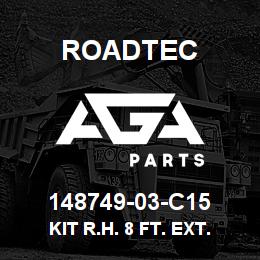 148749-03-C15 Roadtec KIT R.H. 8 FT. EXT. PLATE NO BERM | AGA Parts
