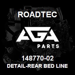 148770-02 Roadtec DETAIL-REAR BED LINER-RP-155 | AGA Parts