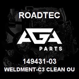 149431-03 Roadtec WELDMENT-C3 CLEAN OUT DOOR PIN | AGA Parts