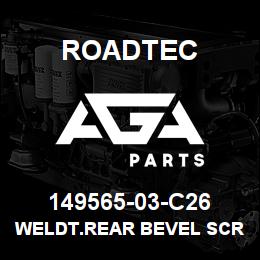 149565-03-C26 Roadtec WELDT.REAR BEVEL SCREED PLATE EZIII | AGA Parts