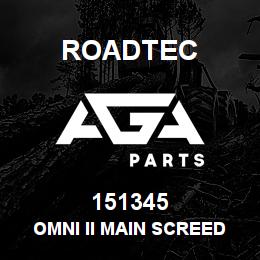 151345 Roadtec OMNI II MAIN SCREED PL 10 X 18" | AGA Parts