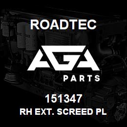 151347 Roadtec RH EXT. SCREED PL | AGA Parts
