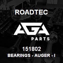 151802 Roadtec BEARINGS - AUGER - INNER | AGA Parts