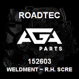 152603 Roadtec WELDMENT ~ R.H. SCREED EXTENSION | AGA Parts