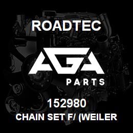 152980 Roadtec CHAIN SET F/ (WEILER E2850/E1250A C1) 111 PITCHES | AGA Parts