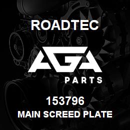153796 Roadtec MAIN SCREED PLATE | AGA Parts