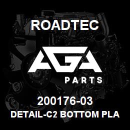 200176-03 Roadtec DETAIL-C2 BOTTOM PLATE | AGA Parts