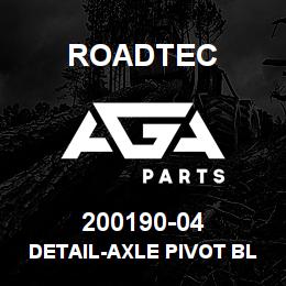 200190-04 Roadtec DETAIL-AXLE PIVOT BLOCK(2 PC.) | AGA Parts
