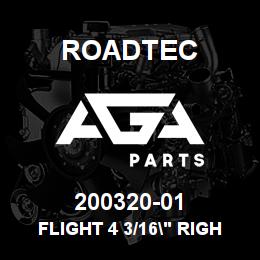 200320-01 Roadtec FLIGHT 4 3/16" RIGHT PITCH LEFT | AGA Parts