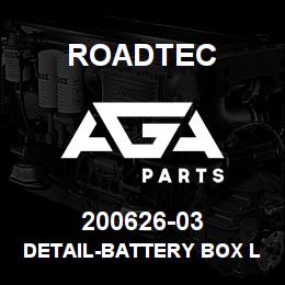 200626-03 Roadtec DETAIL-BATTERY BOX LID-SB-2500C | AGA Parts