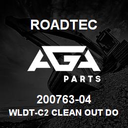 200763-04 Roadtec WLDT-C2 CLEAN OUT DOOR CYL. PIN | AGA Parts