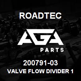 200791-03 Roadtec VALVE FLOW DIVIDER 12 GPM | AGA Parts