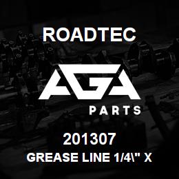 201307 Roadtec GREASE LINE 1/4" X 206 FLEX HOSE | AGA Parts