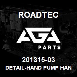 201315-03 Roadtec DETAIL-HAND PUMP HANDLE | AGA Parts