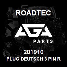 201910 Roadtec PLUG DEUTSCH 3 PIN RECEPTACLE | AGA Parts