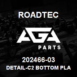202466-03 Roadtec DETAIL-C2 BOTTOM PLATE (AUGER END) | AGA Parts