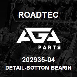 202935-04 Roadtec DETAIL-BOTTOM BEARING KEEPER | AGA Parts