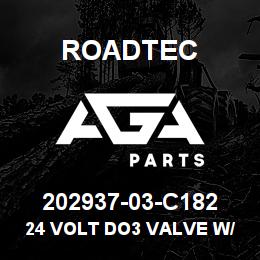 202937-03-C182 Roadtec 24 VOLT DO3 VALVE W/DIN CONNECT. | AGA Parts