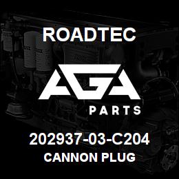 202937-03-C204 Roadtec CANNON PLUG | AGA Parts