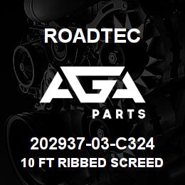202937-03-C324 Roadtec 10 FT RIBBED SCREED PLATE | AGA Parts