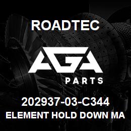 202937-03-C344 Roadtec ELEMENT HOLD DOWN MAIN SCREED | AGA Parts