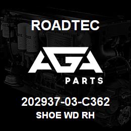 202937-03-C362 Roadtec SHOE WD RH | AGA Parts