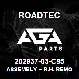 202937-03-C85 Roadtec ASSEMBLY ~ R.H. REMOTE | AGA Parts