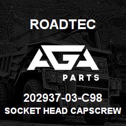 202937-03-C98 Roadtec SOCKET HEAD CAPSCREW - #10-24 X 3 1/4 GRD8 PLAIN | AGA Parts