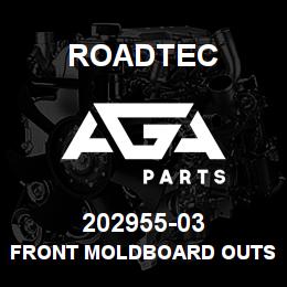 202955-03 Roadtec FRONT MOLDBOARD OUTSIDE CLAMP BAR | AGA Parts