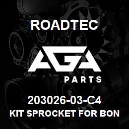 203026-03-C4 Roadtec KIT SPROCKET FOR BONFIG GEARBOX | AGA Parts