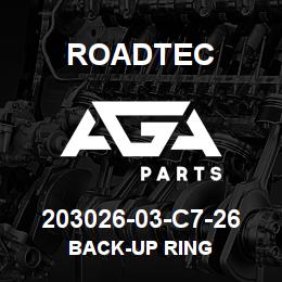 203026-03-C7-26 Roadtec BACK-UP RING | AGA Parts