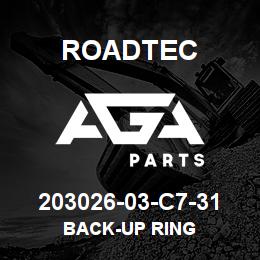 203026-03-C7-31 Roadtec BACK-UP RING | AGA Parts